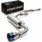 Para sistema de escape Catback de carreras con punta de silenciador laminada/quemada de 4"/4,5" para Honda CRX 1990-1991