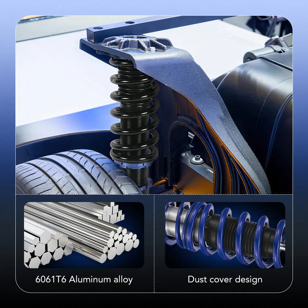 Coilover Shock Absorbers Struts 4PCS for 1985-1992 VW Golf MK2| 1991-2000 Golf Mk3 | 1988-1995 VW Corrado Flashark