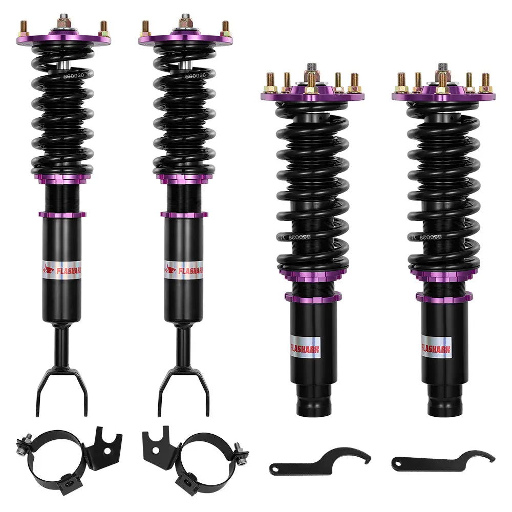 Coilover Shock Absorbers Struts 4PCS for 1992-2001 Honda Prelude KG10/5 Flashark