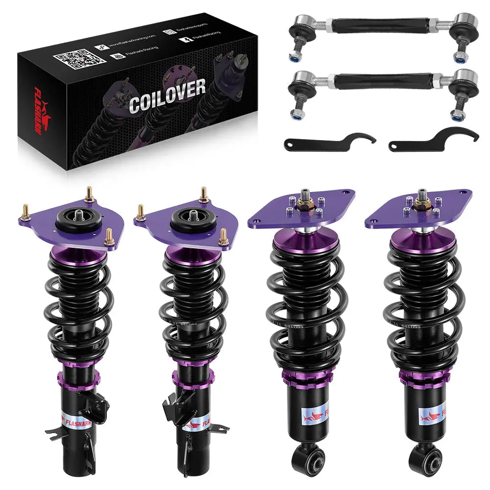 Coilover Shock Absorbers Struts 4PCS for 2002-2006 MINI Cooper R50 R52 R53 Flashark