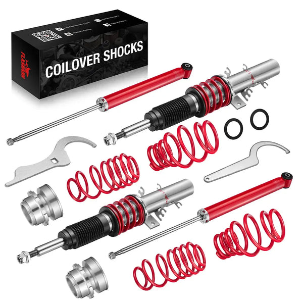 Coilover Shock Absorbers Struts 4PCS for 2002-2009 VW Polo 9N, 9N2, 9N3 | Fox 5Z 1.2, 1.4, 1.6, 1.8T, 1.4 TDi, 1.9SDi, 1.9TDi Flashark