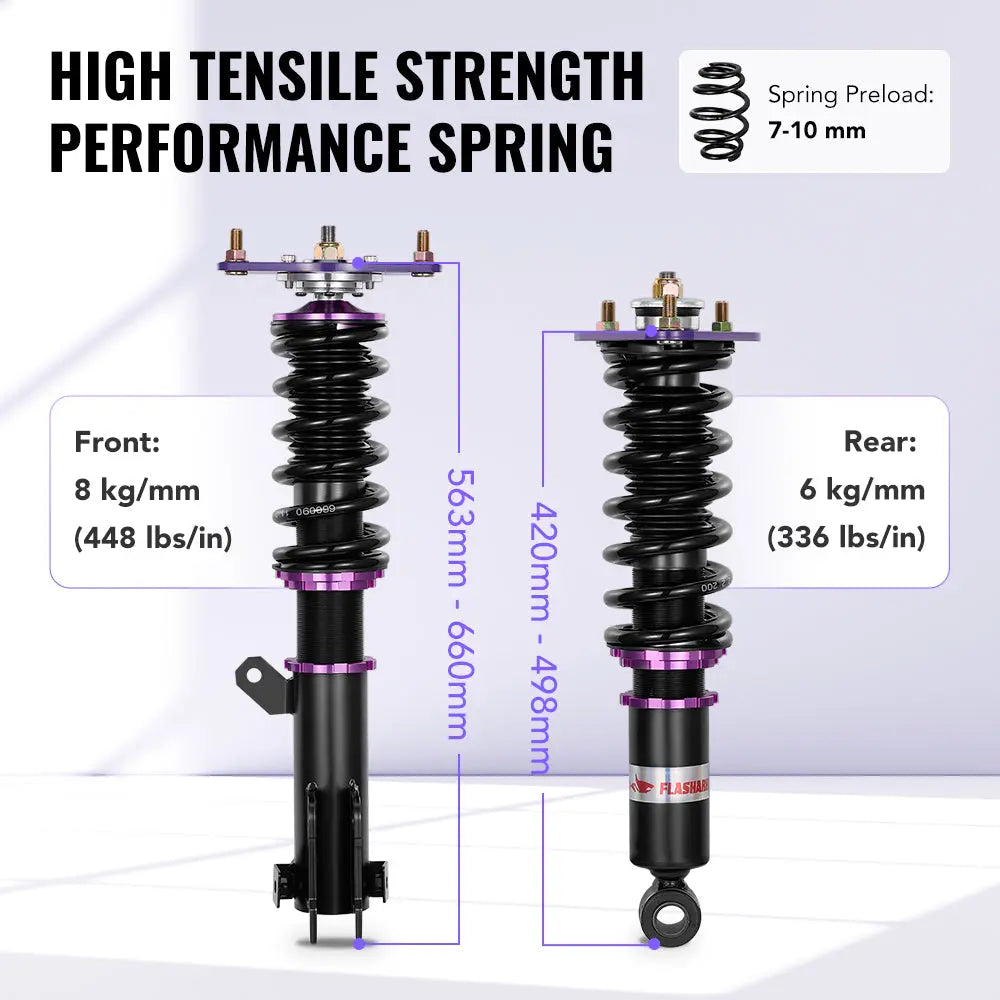 Coilover Shock Absorbers Struts for 2006-2012 Mitsubishi Eclipse (4G2004-2012 Mitsubishi Galant (DJ) Flashark