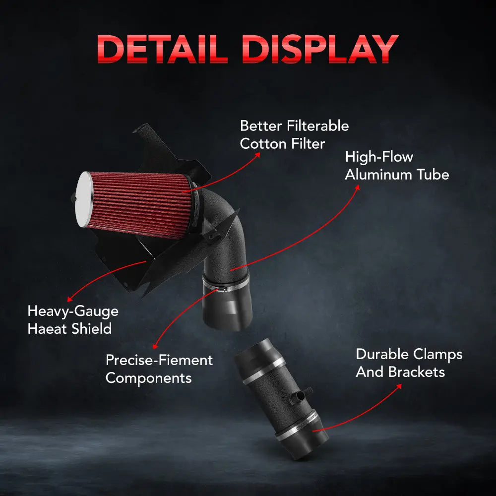 Cold Air Intake For 1999-2004 Ford F-250/F-350/F-450/F-550 Super Duty & Excursion 6.8L V10 GAS SOHC Flashark