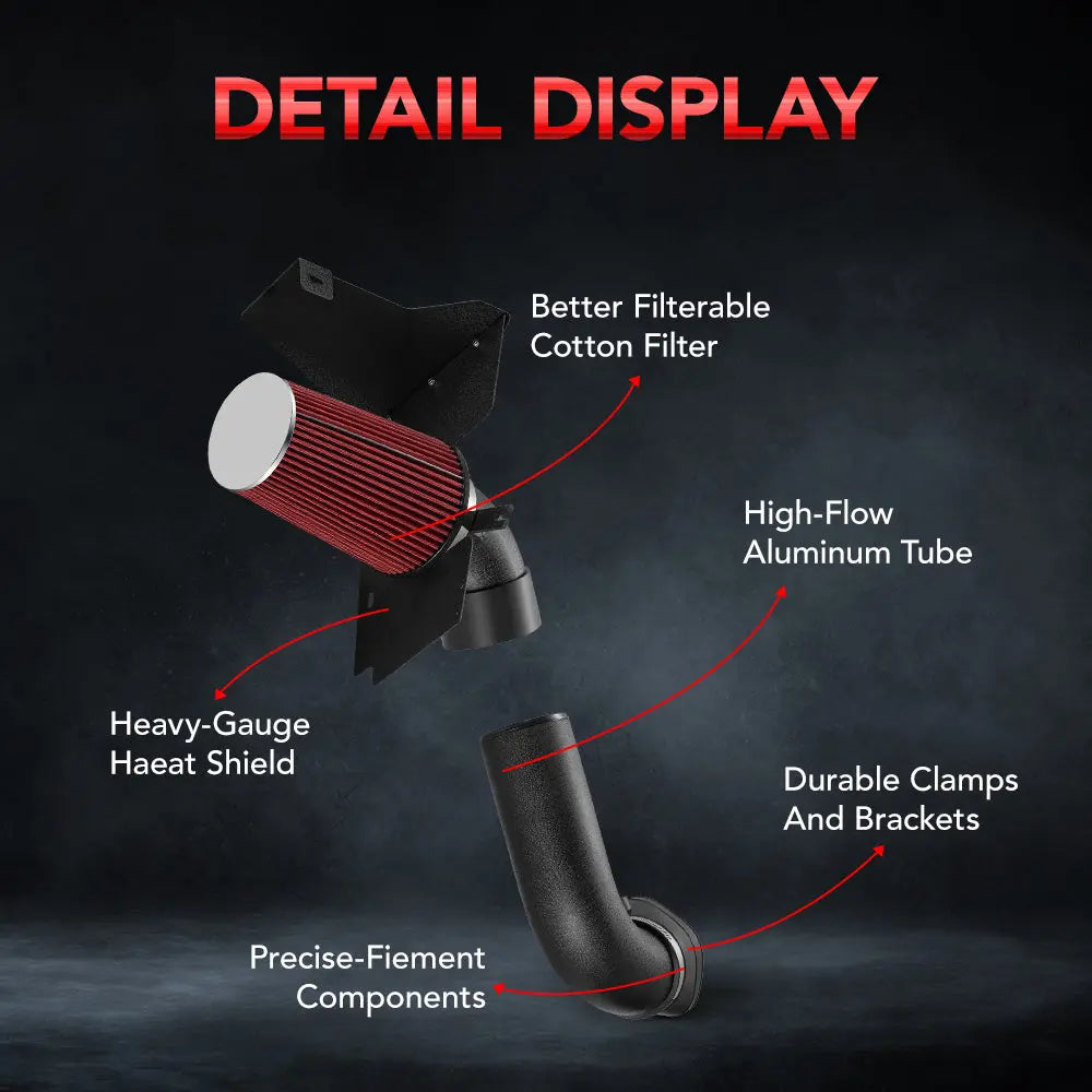 Cold Air Intake For 2006-2009 Ford Mustang GT/Bullitt 4.6L V8 GAS SOHC Flashark