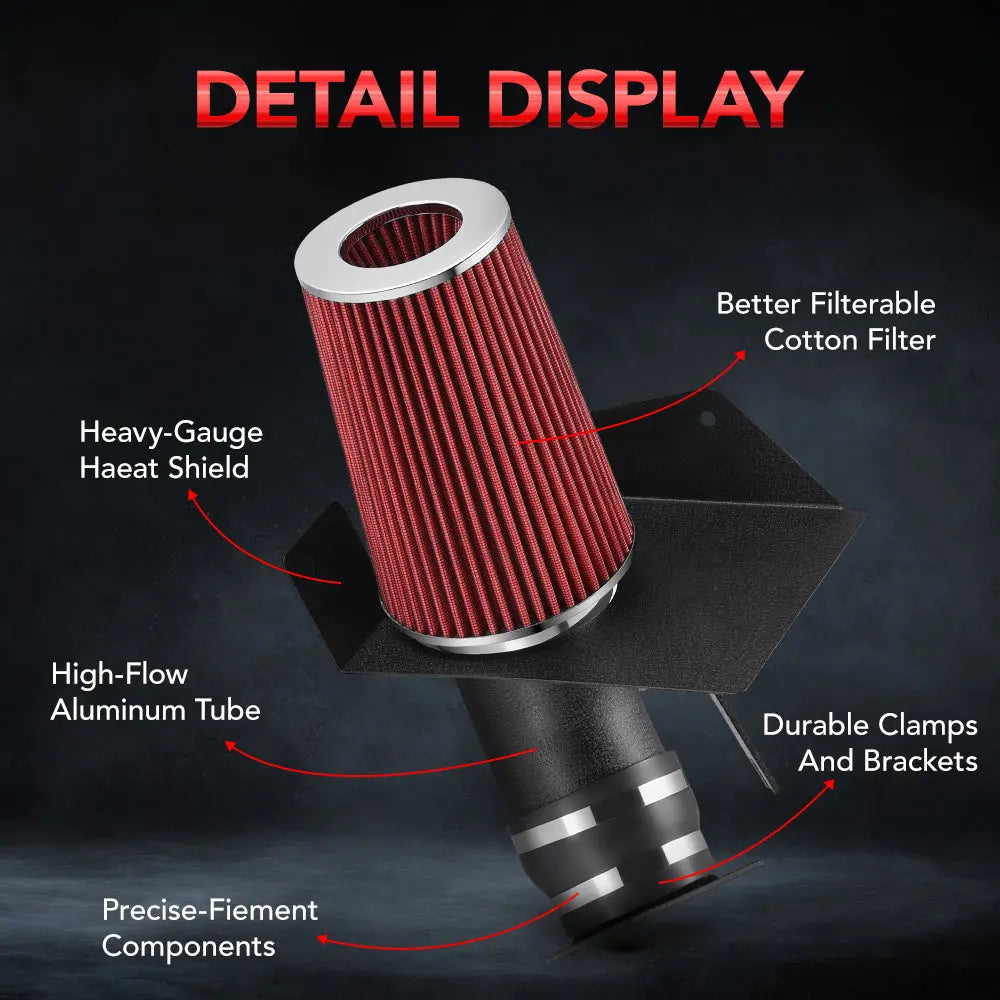 Cold Air Intake Kit for 1997-2003 ford F-150/F-250/Expedition Lincoln Navigator 4.6L/5.4L V8 Engines Flashark