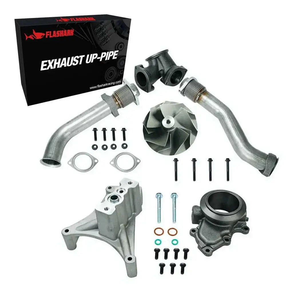 Exhaust Manifold/Up-Pipe Exhaust/Cold Air Intake Kit for 1999.5-2003 Ford 7.3 Powerstroke Diese Flashark