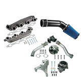 Kit todo en uno para Ford 7.3 Powerstroke Diesel 1999.5-2003 Kit de colector de escape/tubo de escape ascendente/admisión de aire frío