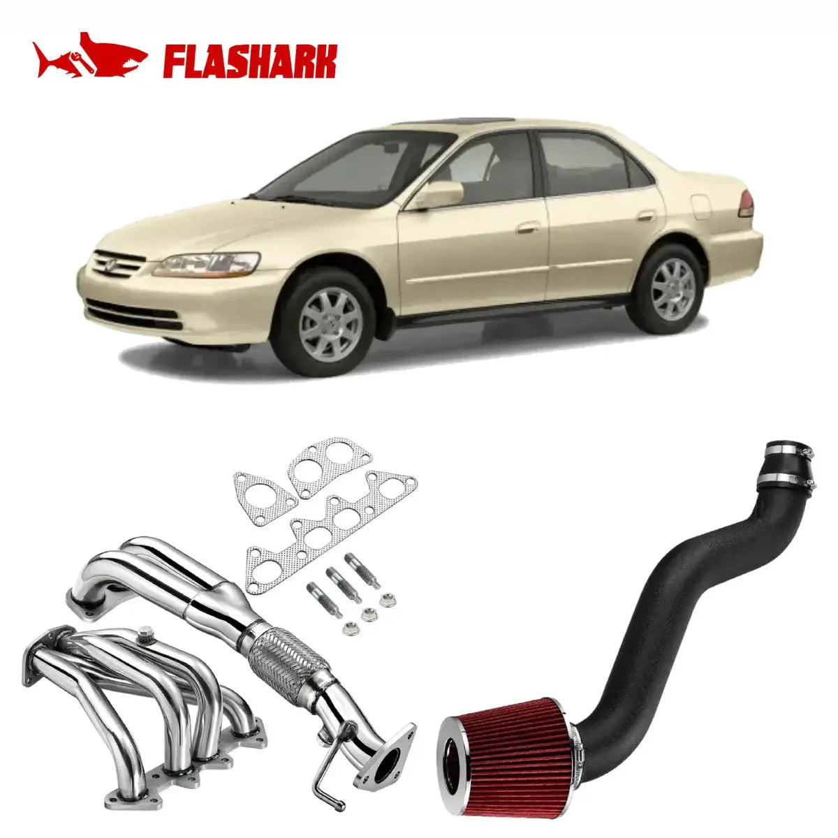 Exhaust Header for 1998-2002 Honda Accord EX/ LX CG1/ CG2 4Cyl 4-2-1 2.3L F23A1/F23A4/ F23A5
