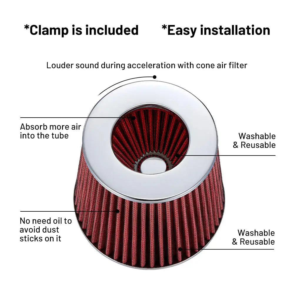 Exhaust Header/Cold Air intake kit for 1998-2002 Honda Accord 2.3L Flashark