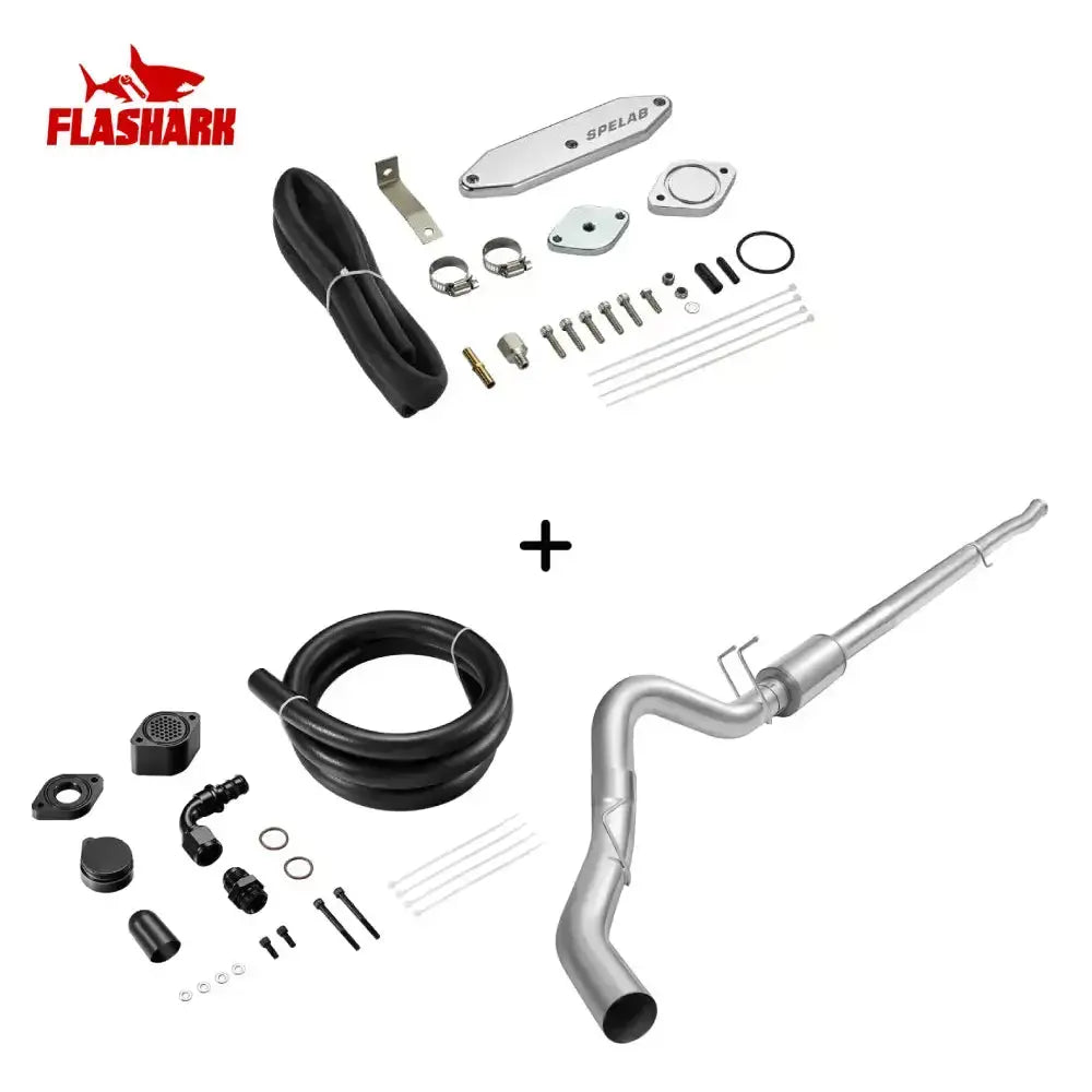 EGR/DPF/CCV/DEF Delete Kit For 2011-2023 6.7L Ford Powerstroke Diesel All-in-One Kit Flashark