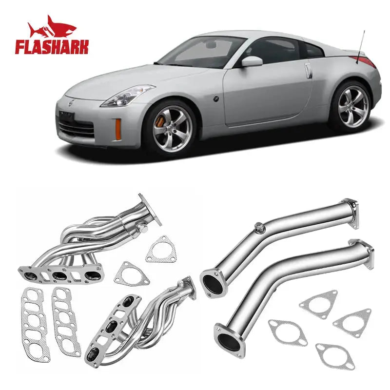 Downpipe Exhaust/Test Pipes  Infiniti G35 With Gaskets And Bolts Flashark