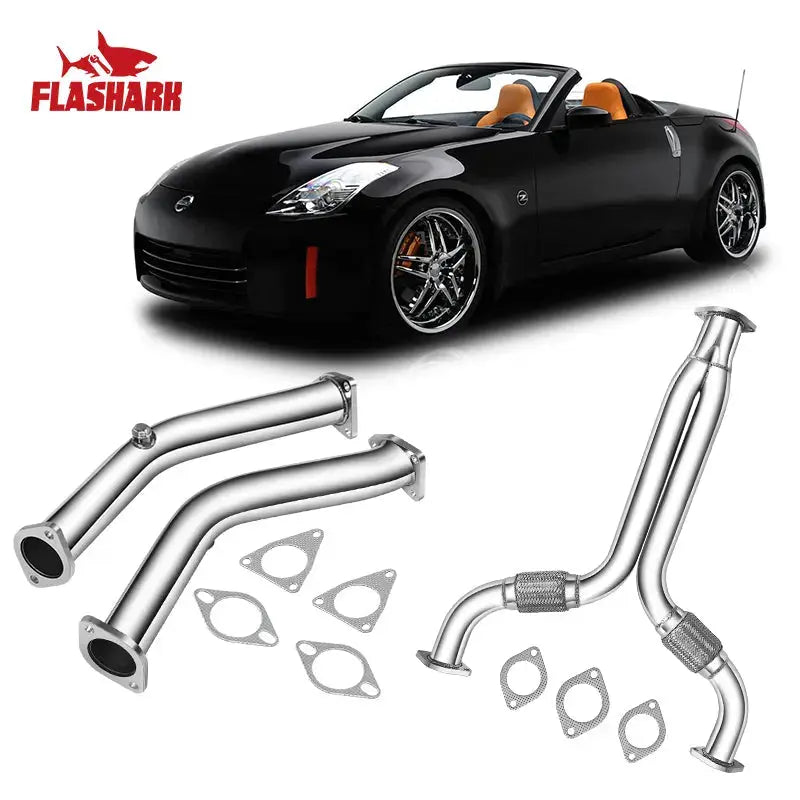 Downpipe Exhaust/Test Pipes  Infiniti G35 With Gaskets And Bolts Flashark