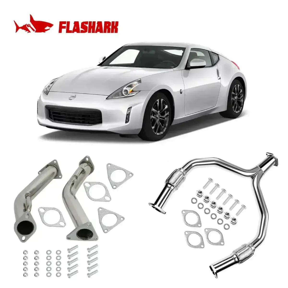 Downpipe Exhaust/Test Pipes for 2008-2018 Nissan 370z Infiniti G37 Z34 (Copy) Flashark