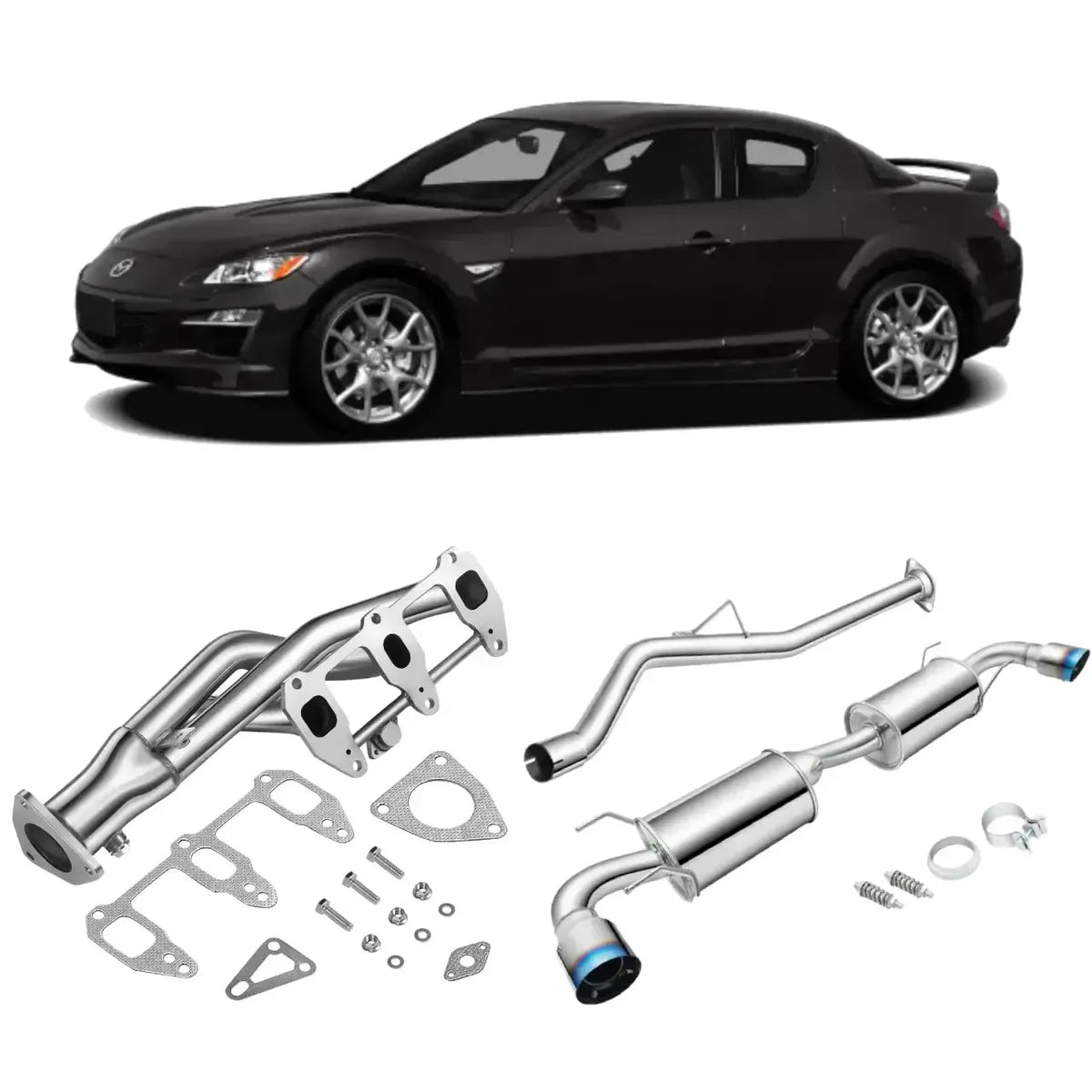 Exhaust Header for 2004-2011 Mazda Rx8 Rx-8 1.3L