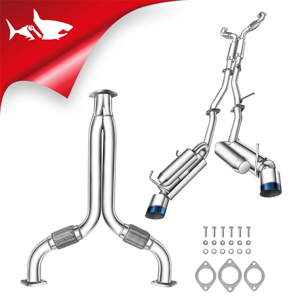 2003-2009 Nissan 350Z Cat Back Exhaust丨4.5 Inches Dual Burnt Tips丨3.5L V6 Coupe/Convertible 2Door Only