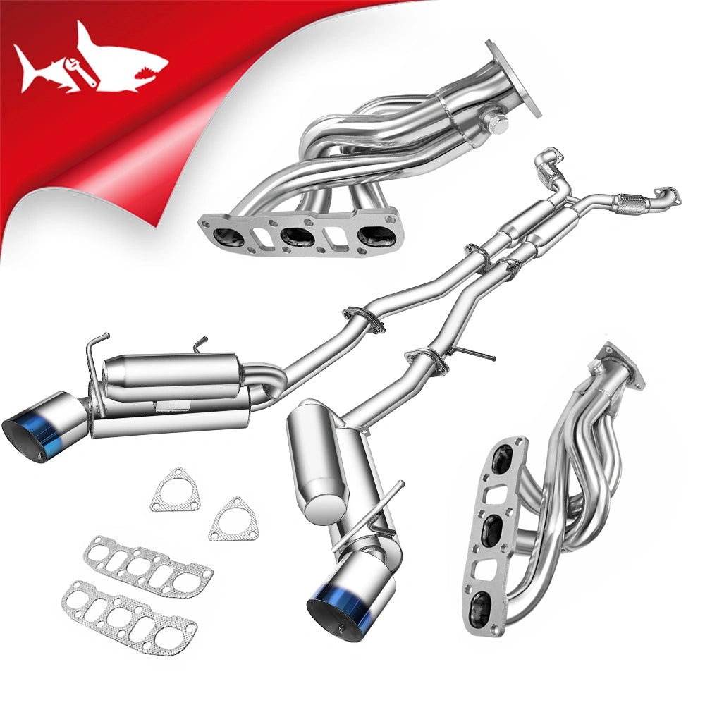 2003-2009 Nissan 350Z Cat Back Exhaust丨4.5 Inches Dual Burnt Tips丨3.5L V6 Coupe/Convertible 2Door Only