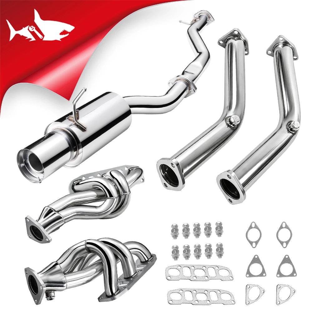 Flashark Catless Test Pipes for 2003–2007 Nissan 350Z and Infiniti G35 3.5L V6 With Gaskets and Bolts