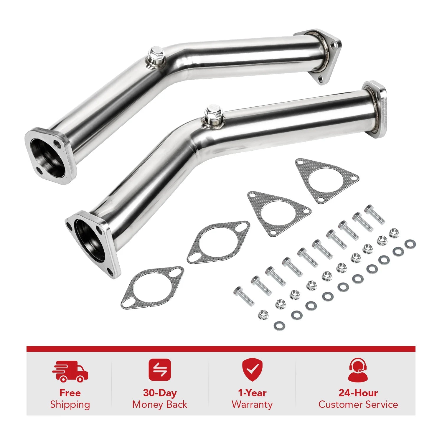 Tubos de escape y de prueba para Nissan 350z Infiniti G35 2003-2007 con juntas y pernos