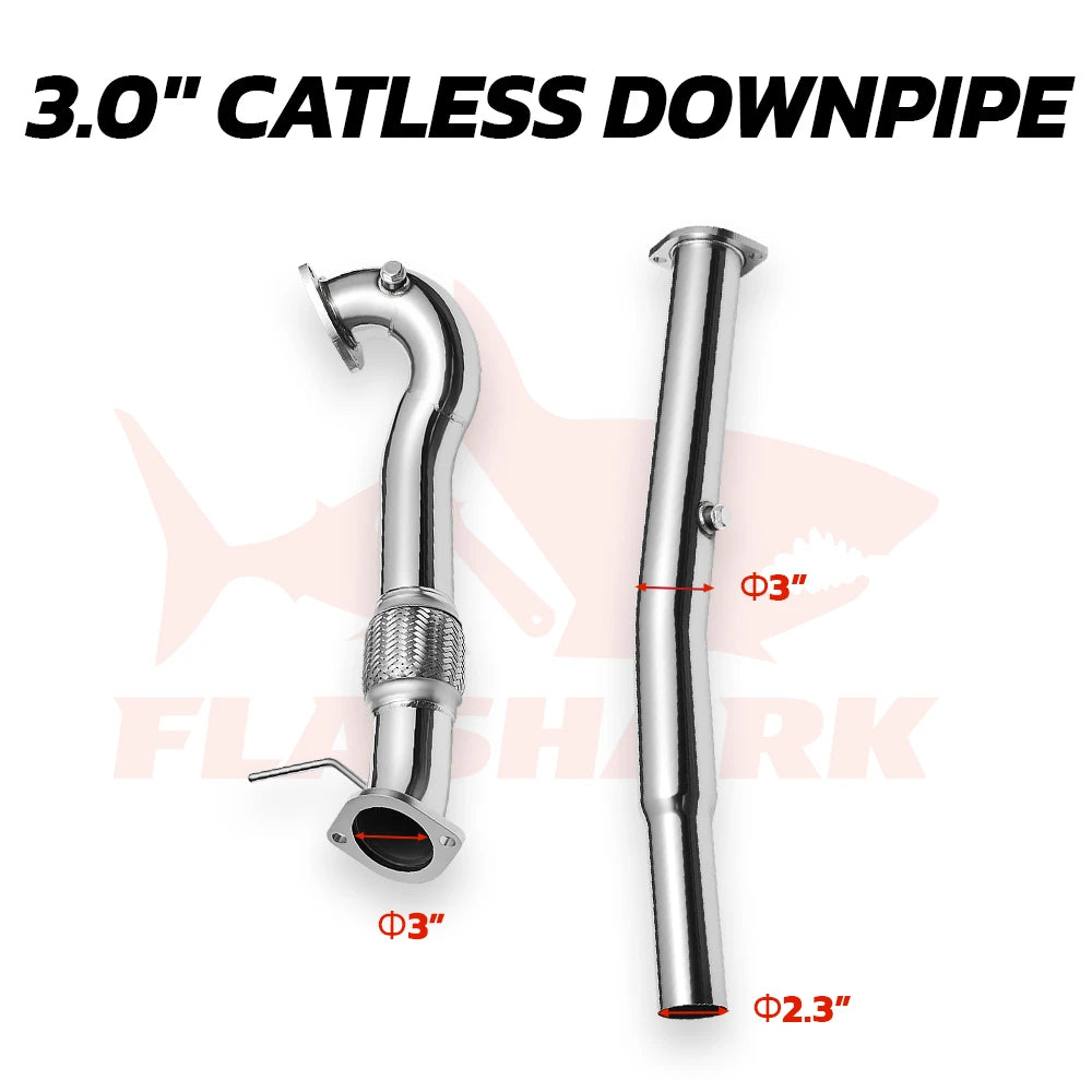 Downpipe sin catalizador de 3 pulgadas para Audi S3 8L 1999-2003 y Audi TT 8N 1999-2006 1.8T Turbo