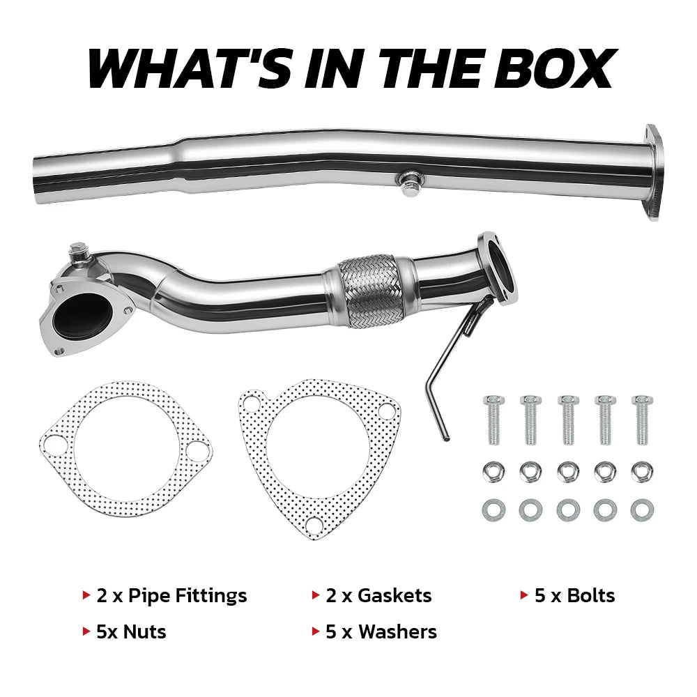 Downpipe sin catalizador de 3 pulgadas para Audi S3 8L 1999-2003 y Audi TT 8N 1999-2006 1.8T Turbo