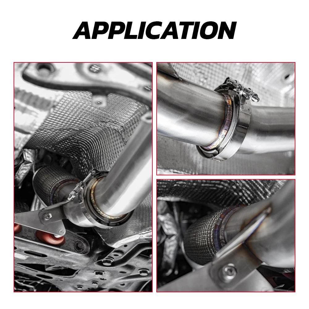 Downpipe sin catalizador de 3 pulgadas para Audi S3 8L 1999-2003 y Audi TT 8N 1999-2006 1.8T Turbo