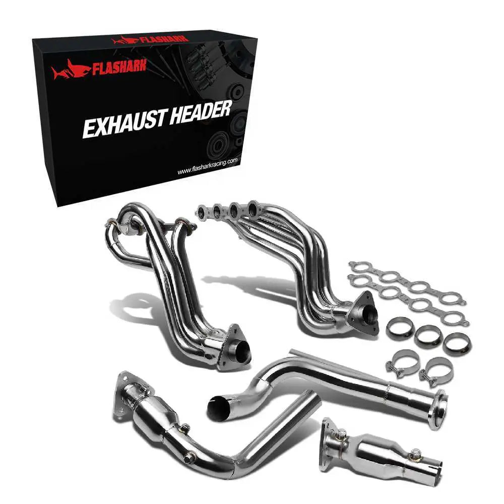 Exhaust Header/Air Intake Kit for 1999-2006 GMC/Chevy GMT800 V8 4.8L/5.3L/6.0LEngine Flashark