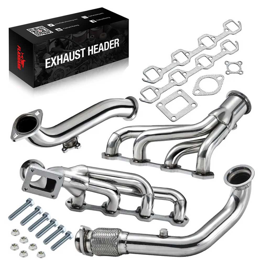 Exhaust Header Manifold for 1979 & 1982-1993 Ford Mustang 5.0L V8 T4 Racing Turbo Flashark