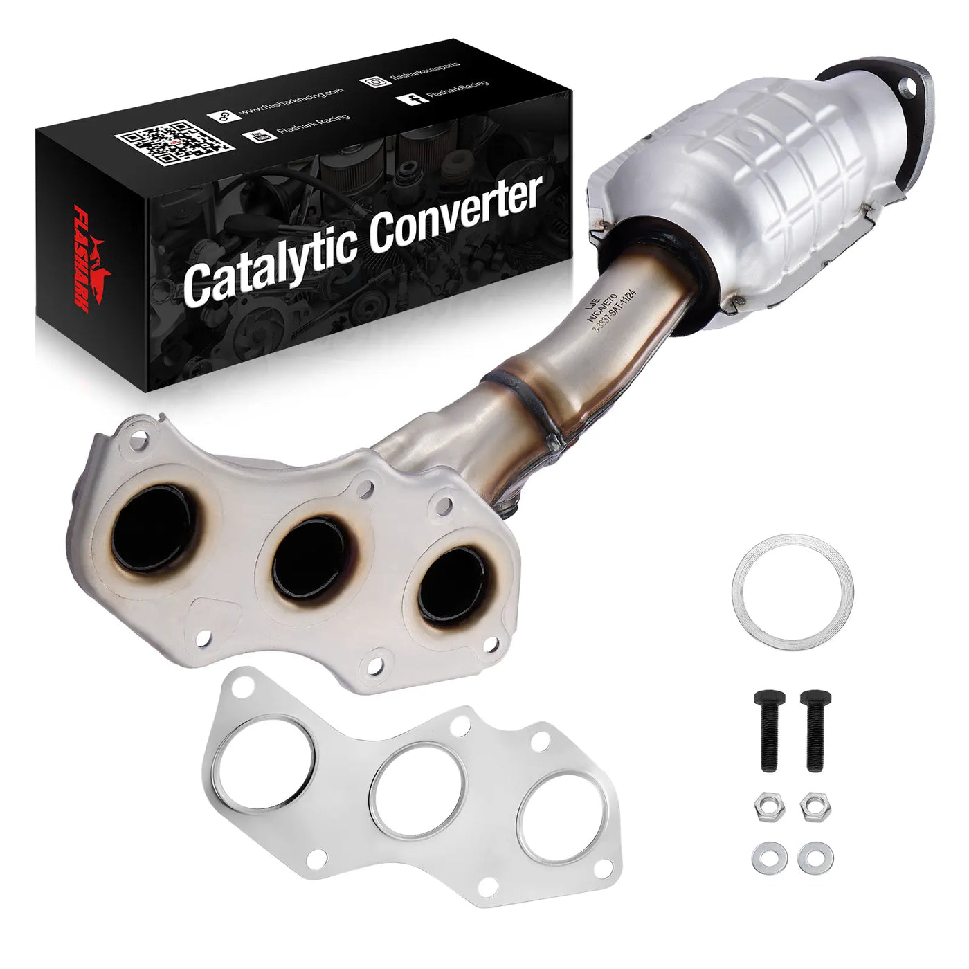 Exhaust Manifold Catalytic Converter Kit for 2006 - 2017 Lexus IS250/IS350/GS350/RC350 2.5L/3.5L V6 2PC Flashark