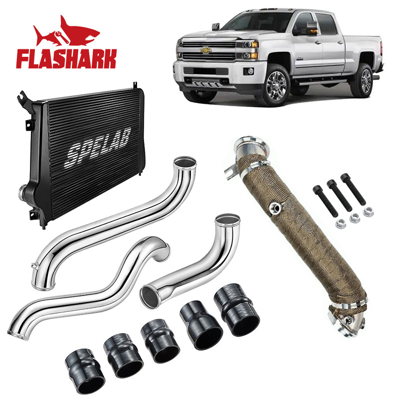 2011-2016 Chevy/GMC 6.6L LML Duramax Diesel 3 inch Downpipe Exhaust Intercooler Pipe Kit