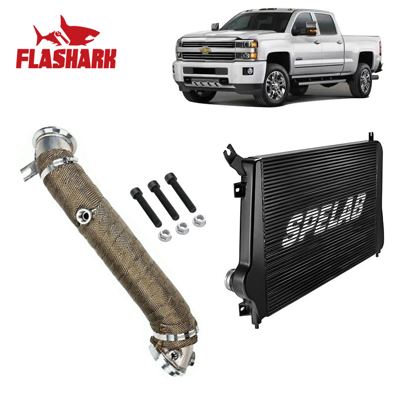 2011-2016 Chevy/GMC 6.6L LML Duramax Diesel 3 inch Downpipe Exhaust Intercooler Pipe Kit