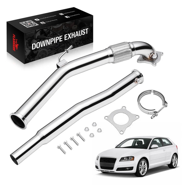 Flashark Catless 3” Downpipe for 2006-2011 Audi A3 2.0T 14 DOHC