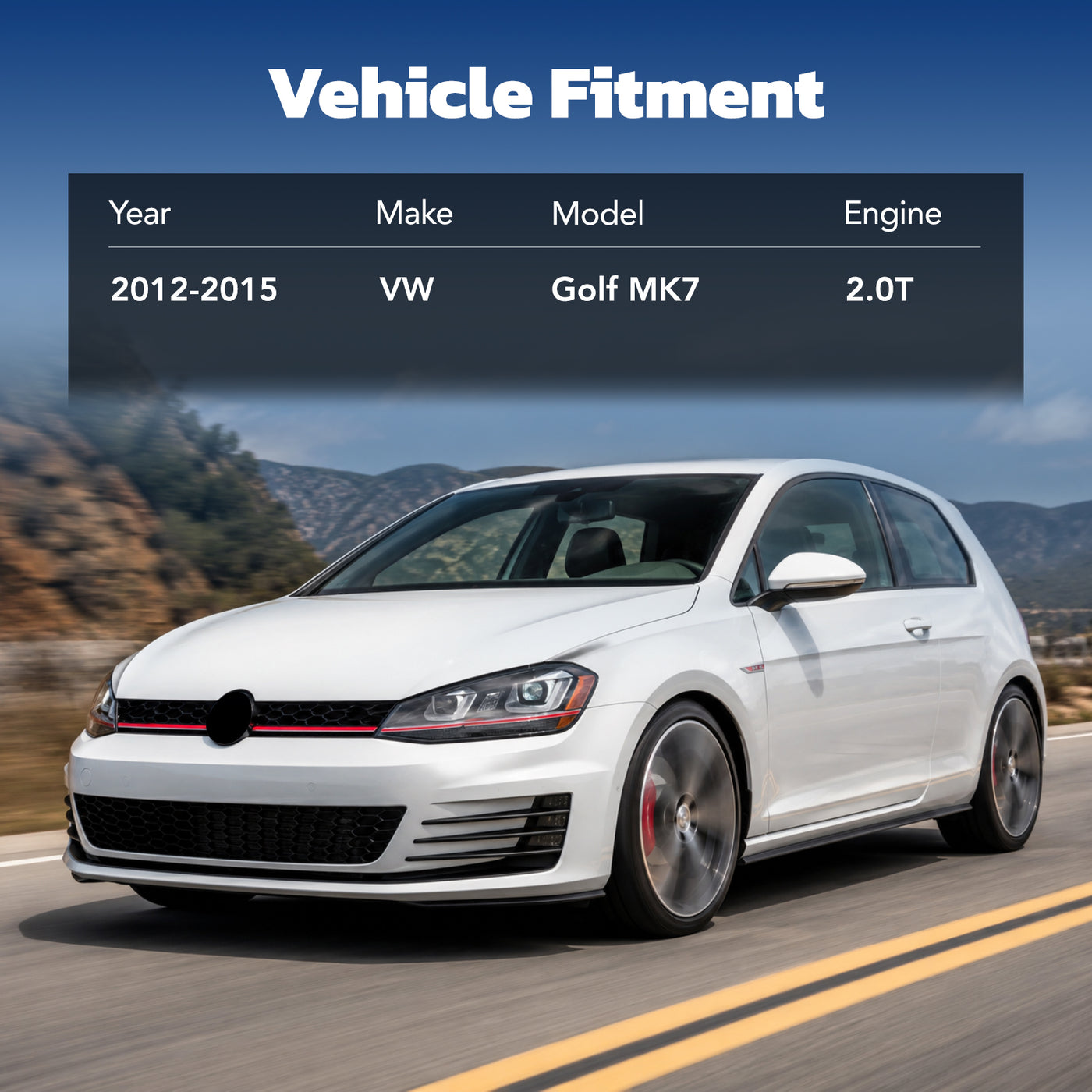 Downpipe Exhaust for 2012-2015 VW Golf GTI MK7 2.0T 3 Inches Pipe Bolt on