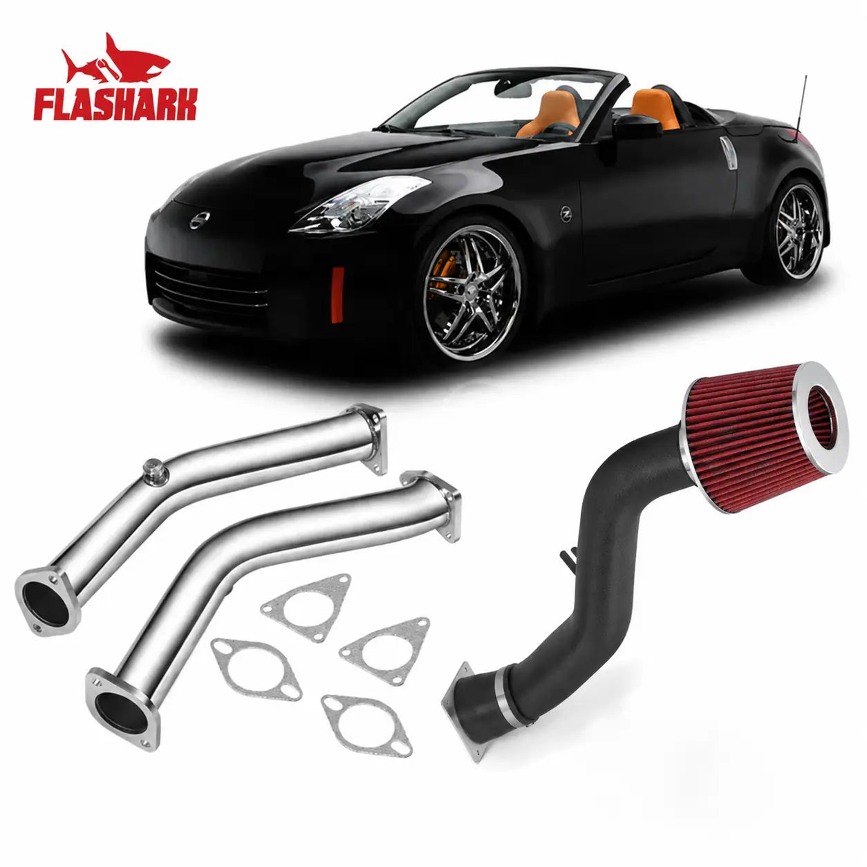 Tubos de escape y de prueba para Nissan 350z Infiniti G35 2003-2007 con juntas y pernos