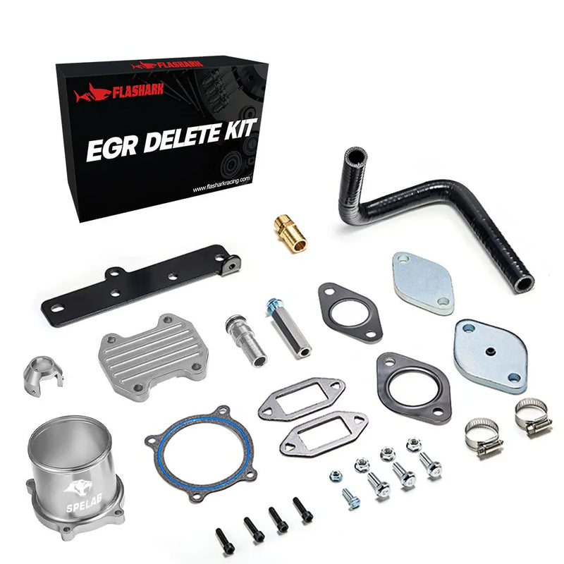 Flashark 13-18 Dodge Ram 6.7L Cummins Diesel EGR Plate Cooler & Throttle Valve Delete Blue Kit Flashark