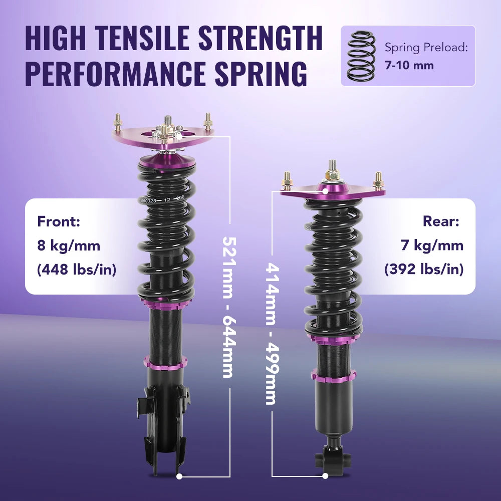 Flashark Adjustable Height Coilovers Kit for 2008-2013 Subaru WRX (Base/Limited/Premium) Flashark