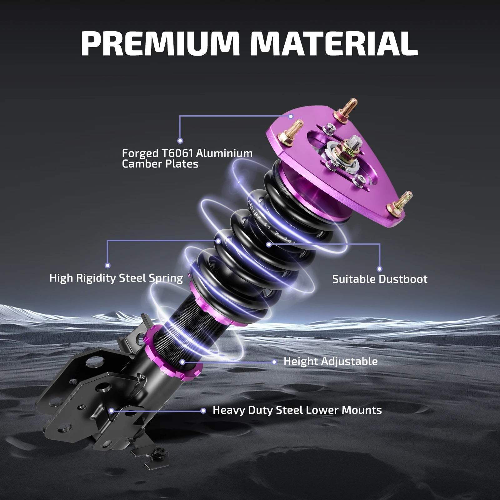 Flashark Adjustable Height Suspension Coilovers for 2012-2020 Subaru BRZ / Scion FR-S / Toyota 86 (ZN6 / ZC6) Flashark