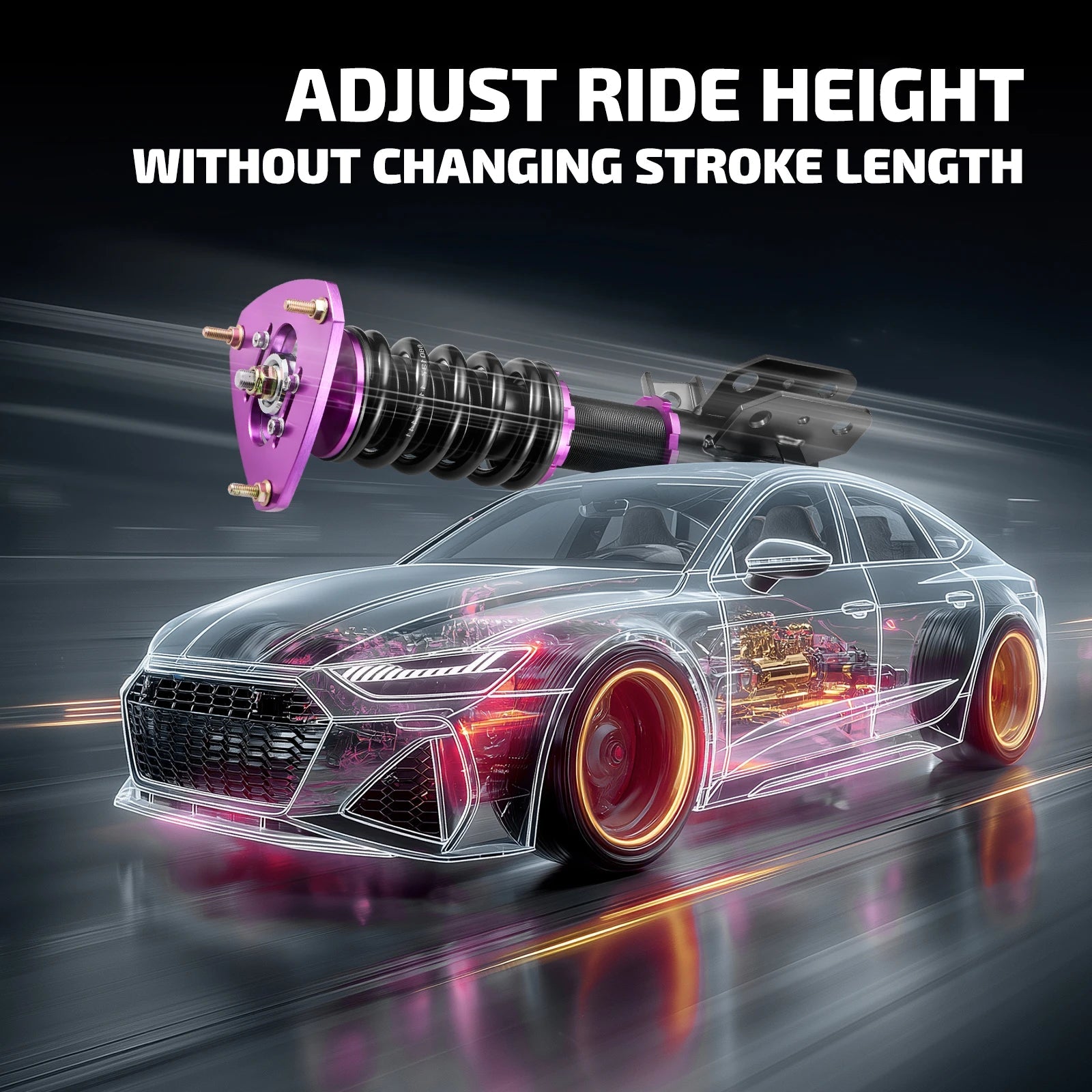Flashark Adjustable Height Suspension Coilovers for 2012-2020 Subaru BRZ / Scion FR-S / Toyota 86 (ZN6 / ZC6) Flashark