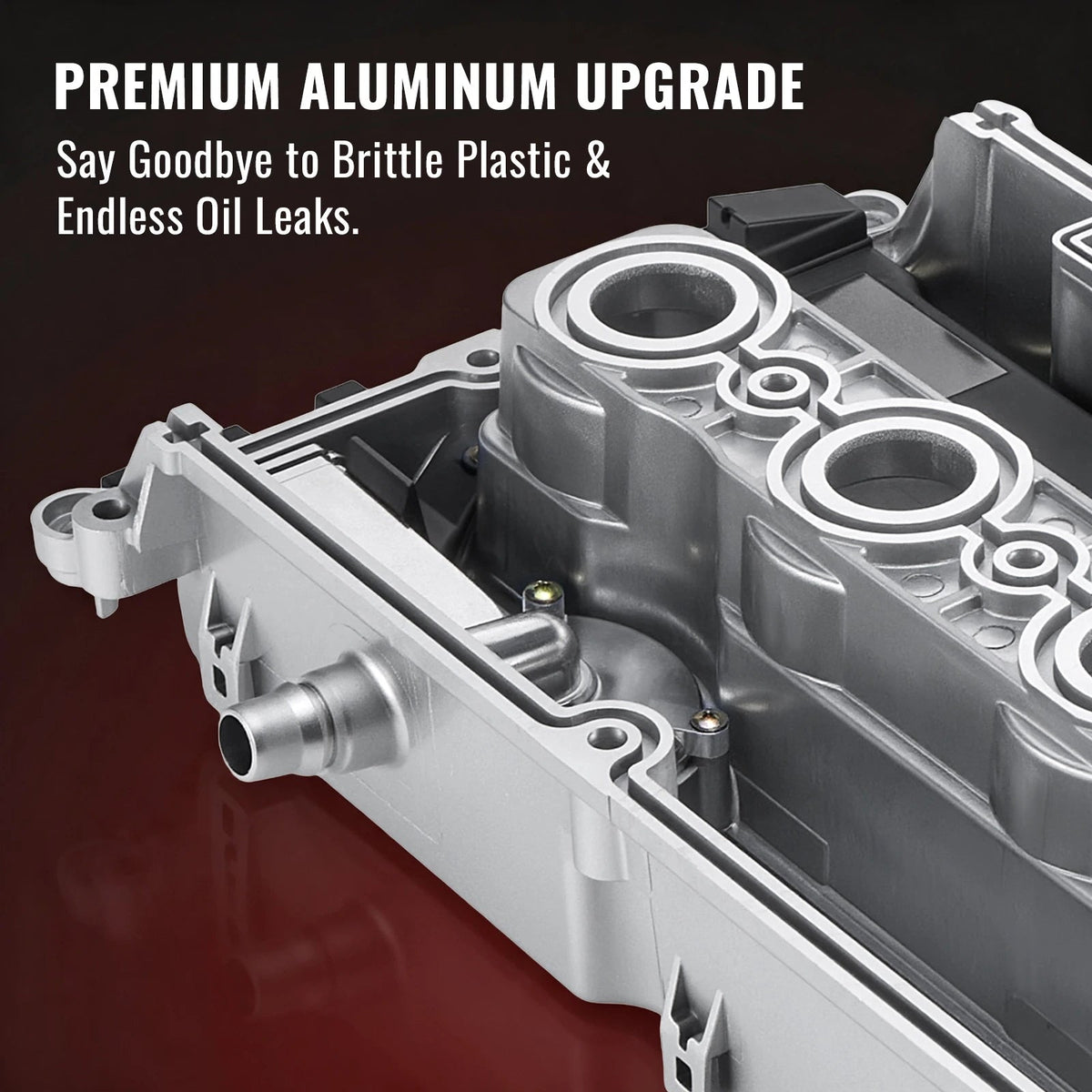 Flashark Aluminum Valve Cover Kit with Gasket & Bolts for 2011–2016 Chevy Cruze 1.8L Flashark