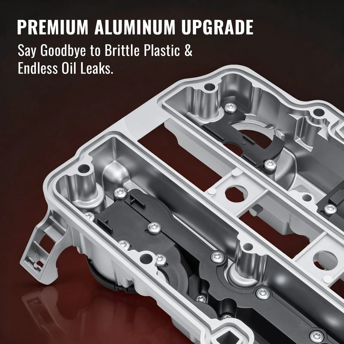Flashark Aluminum Valve Cover Kit with Gasket, Bolts & Oil Filler Cap for Chevy Cruze 1.4L Flashark