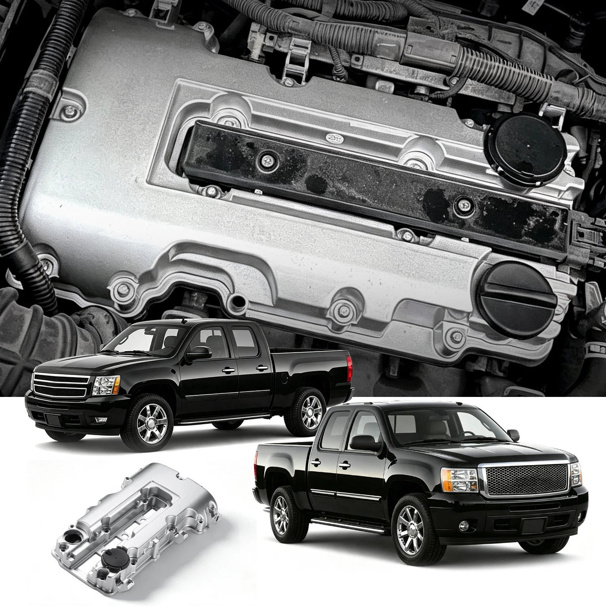Flashark Aluminum Valve Cover Kit with Gasket, Bolts & Oil Filler Cap for Chevy Cruze 1.4L Flashark