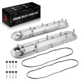 Flashark Aluminum Valve Cover Set with Gaskets & Bolts for GM LS V8 4.8L–6.2L