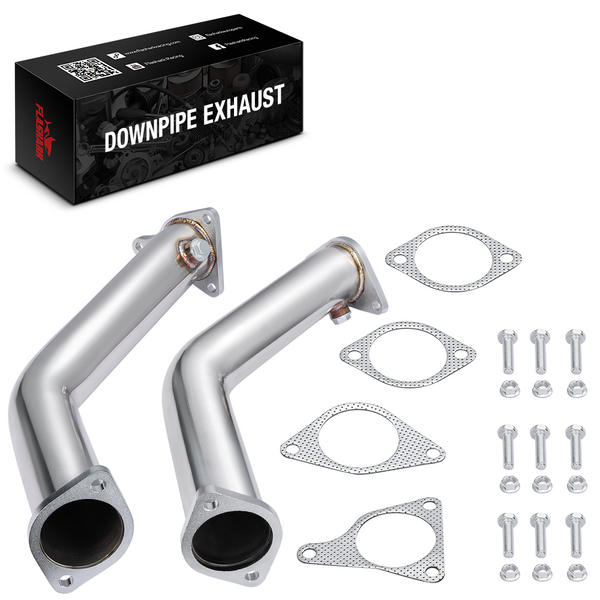 Flashark High-Flow Racing Downpipe for 2017+ INFINITI Q60 / 2016+ INFINITI Q50 VR30 3.0L Twin Turbo Flashark