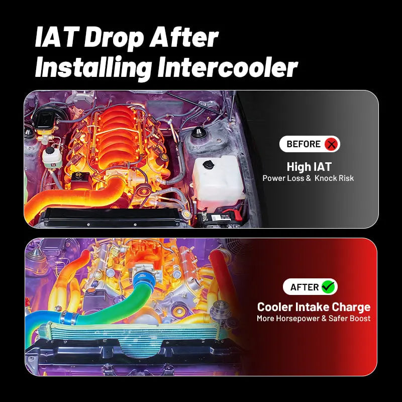 Flashark Intercooler + Piping Kit for 2010–2015 Chevrolet Camaro LS3 V8 (Single Turbo NA-T Swap) Flashark