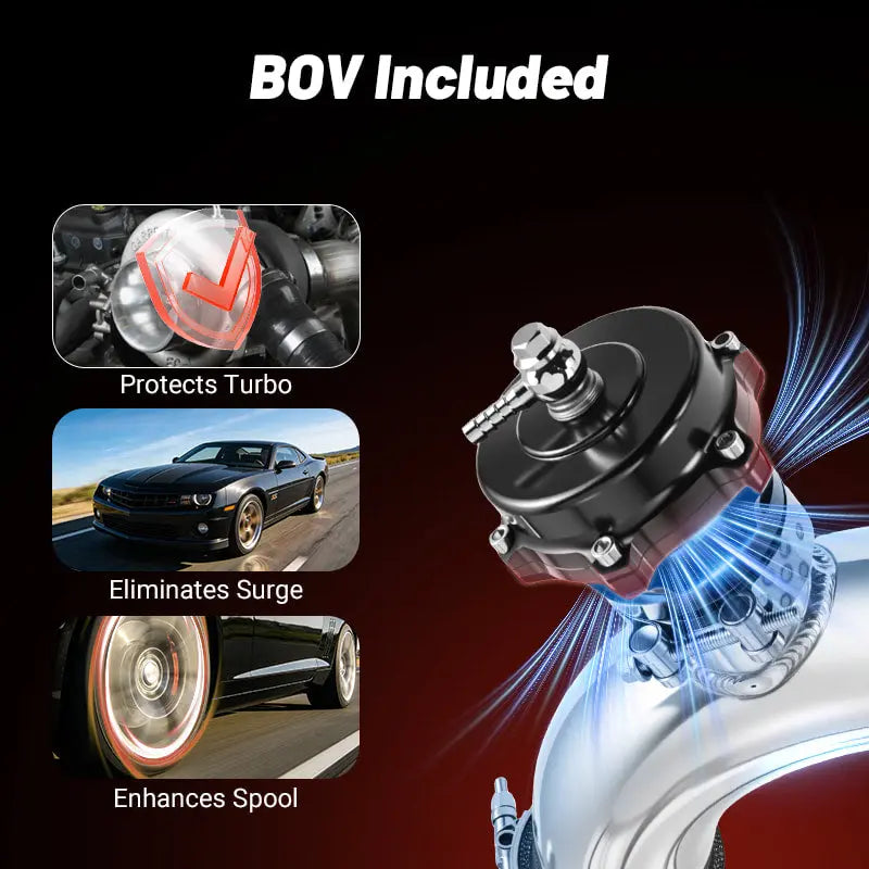 Flashark Intercooler + Piping Kit for 2010–2015 Chevrolet Camaro LS3 V8 (Single Turbo NA-T Swap) Flashark