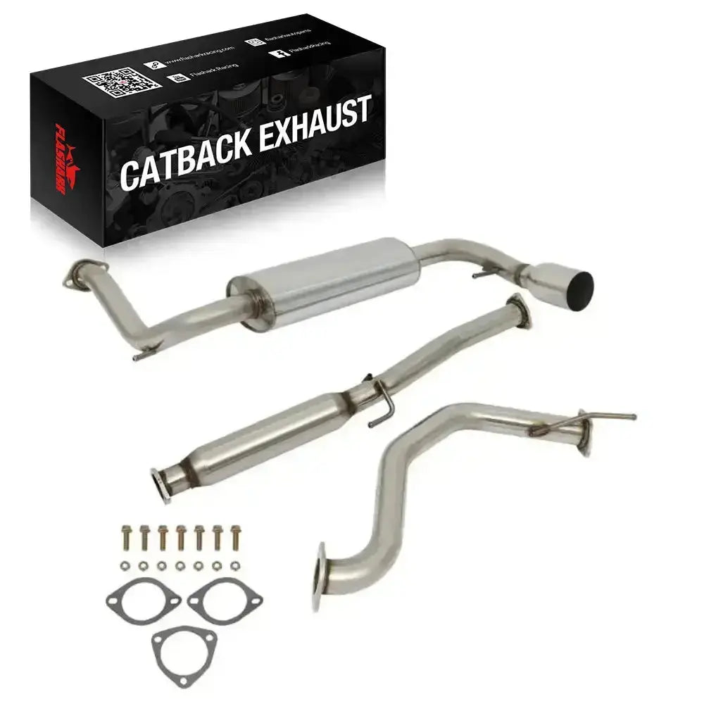 1990-1991 Honda CRX 1.5L 4" / 4.5" Rolled/Burnt Muffler Tip Racing Catback Exhaust System Flashark