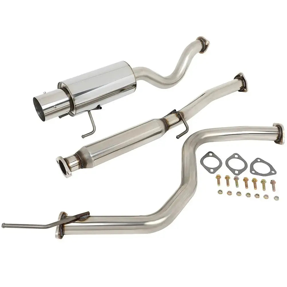1992-1995 Honda Civic 1.5L 4" / 4.5" Rolled/Burnt Muffler Tip Racing Catback Exhaust System Flashark