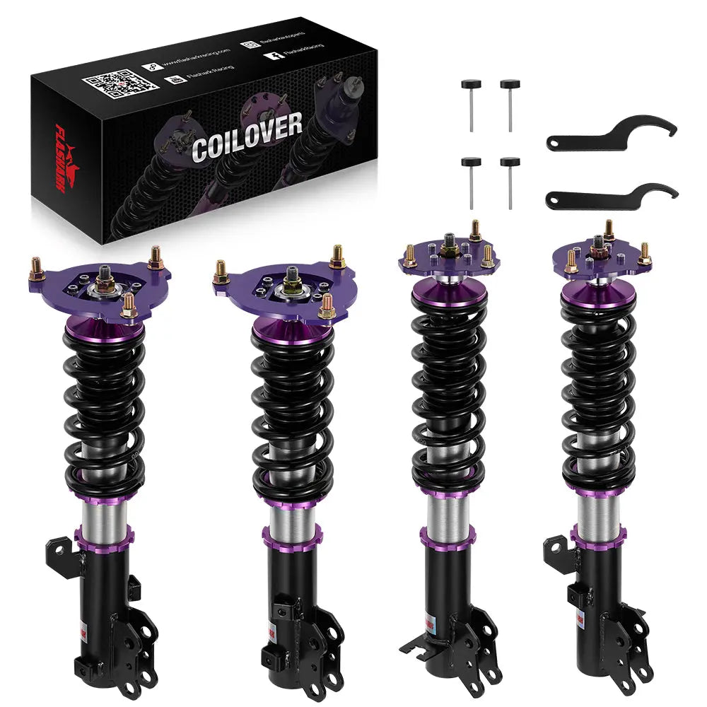 For 2003-2008 Hyundai Tiburon (HM/HN) Coilover Shock Absorbers Struts w/ 32-Way Damping Force Adjustment Flashark