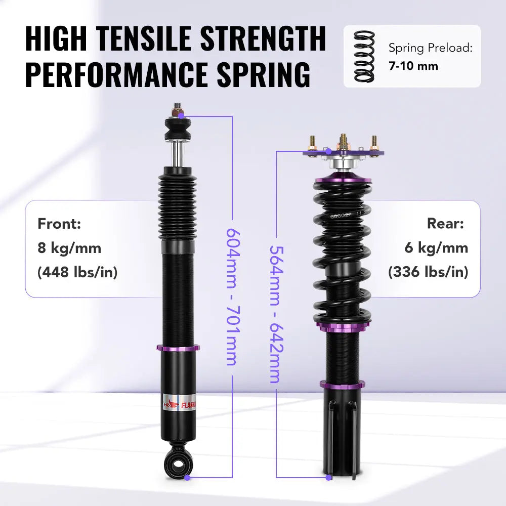 For 2004-2006 Scion XB 2000-2005 Toyota Echo Coilover Suspension Lowering kit Flashark