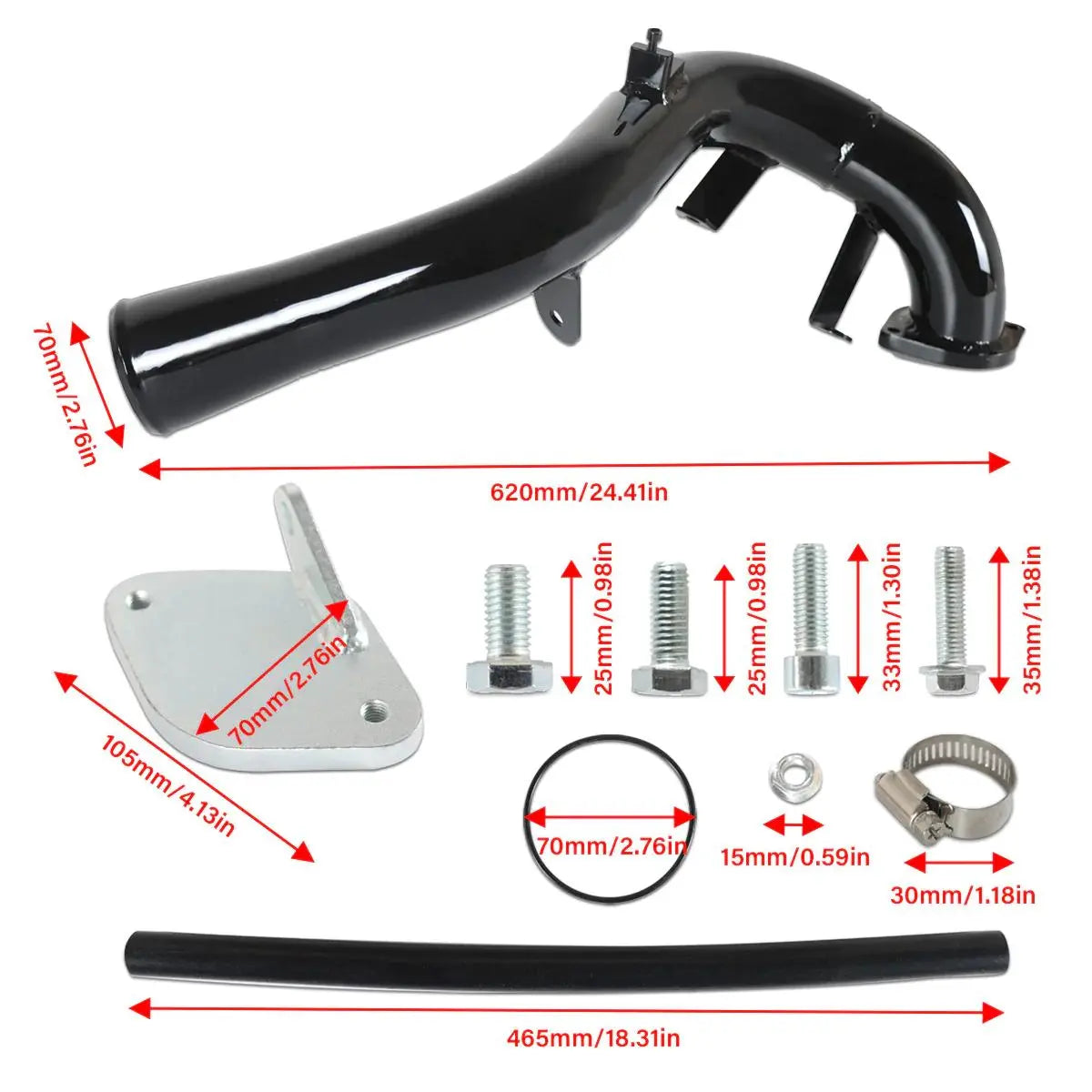 For 2006-2007.4 6.6L Chevy Silverado Classic GMC Duramax LBZ Diesel EGR Delete Kit (Upgraded) Flashark