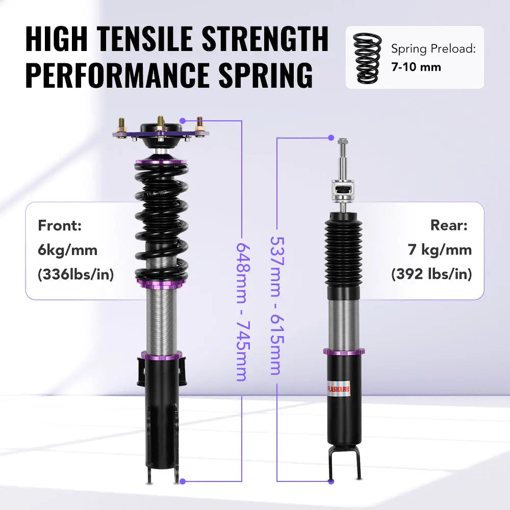 For 2011-14 Hyundai Sonata (YF)&nbsp;32-Way Damping Coilover Shock Absorbers Struts | Flashark Flashark